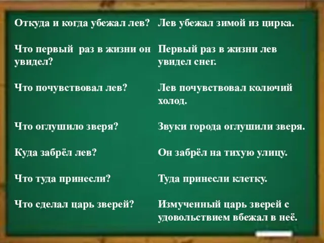 Откуда и когда убежал лев? Что первый раз в жизни он увидел?