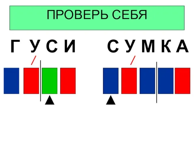 ПРОВЕРЬ СЕБЯ Г У С И С У М К А