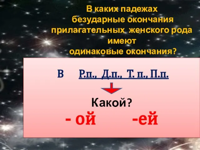 В каких падежах безударные окончания прилагательных женского рода имеют одинаковые окончания? В