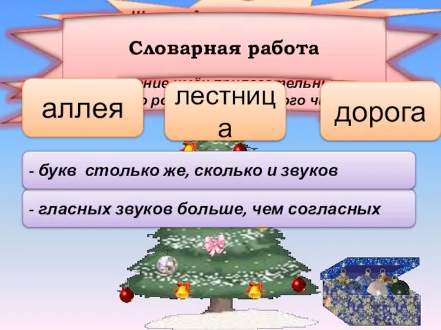 Шестнадцатое января. Классная работа аллея дорога лестница - гласных звуков больше, чем