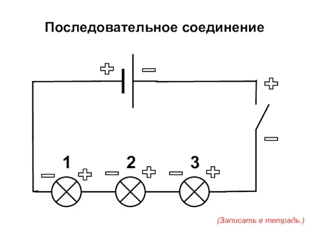 Последовательное соединение (Записать в тетрадь.)