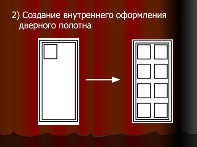 2) Создание внутреннего оформления дверного полотна