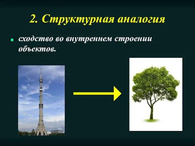 2. Структурная аналогия сходство во внутреннем строении объектов.