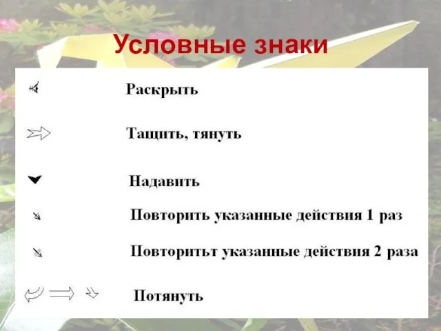 Условные знаки