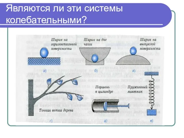 Являются ли эти системы колебательными?