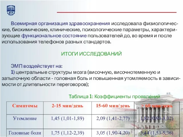 Всемирная организация здравоохранения исследовала физиологичес-кие, биохимические, клинические, психологические параметры, характери-зующие функциональное состояние