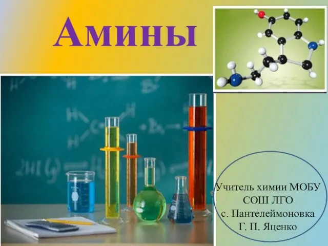 Презентация на тему Амины