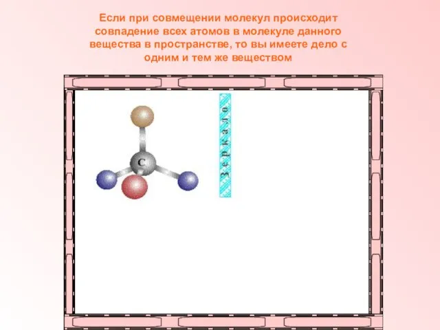 Если при совмещении молекул происходит совпадение всех атомов в молекуле данного вещества