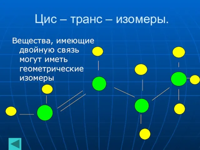 Цис – транс – изомеры. Вещества, имеющие двойную связь могут иметь геометрические изомеры