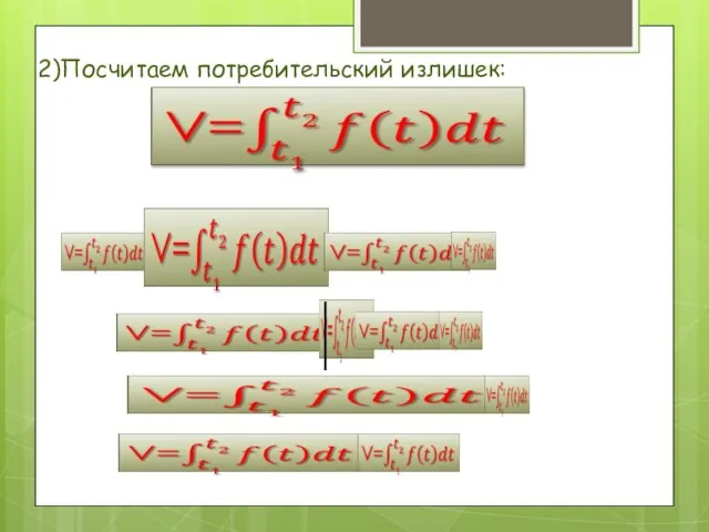 2)Посчитаем потребительский излишек: