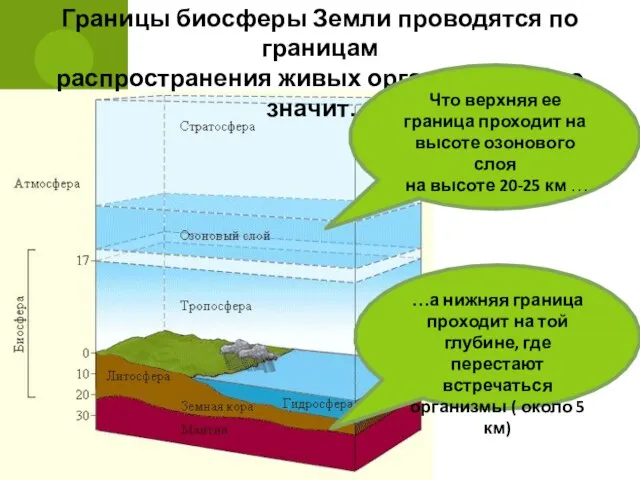 Границы биосферы Земли проводятся по границам распространения живых организмов, а это значит…