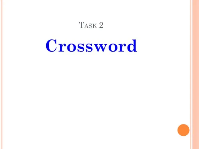 Task 2 Crossword