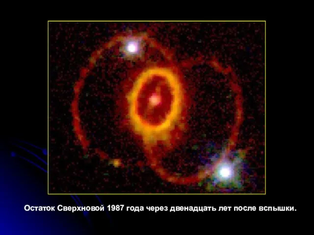 Остаток Сверхновой 1987 года через двенадцать лет после вспышки.