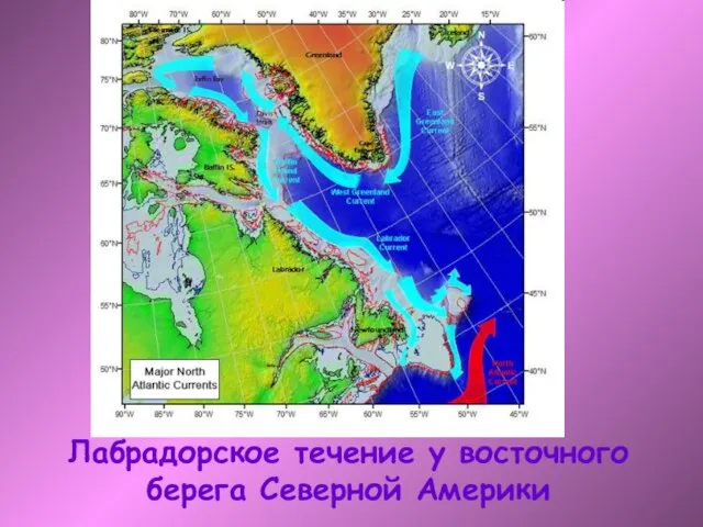 Лабрадорское течение у восточного берега Северной Америки