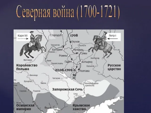 Презентация на тему Северная Война 1700-1721 гг