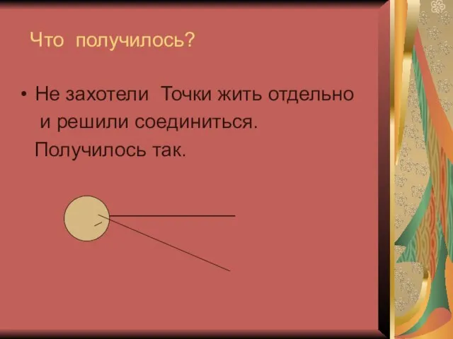 Что получилось? Не захотели Точки жить отдельно и решили соединиться. Получилось так. _____________