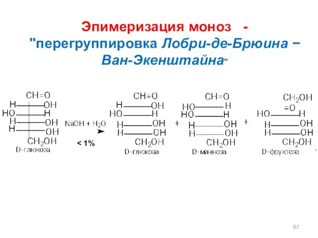 Эпимеризация моноз - "перегруппировка Лобри-де-Брюина  Ван-Экенштайна"