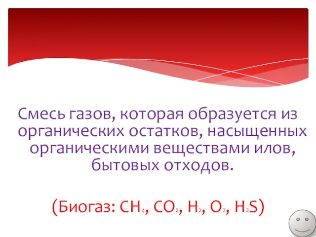 Смесь газов, которая образуется из органических остатков, насыщенных органическими веществами илов, бытовых