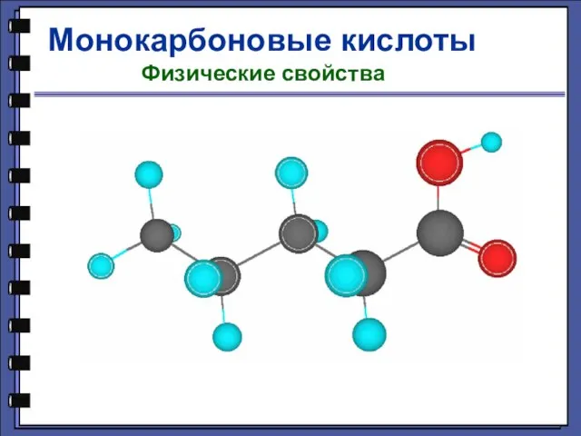 Монокарбоновые кислоты Физические свойства