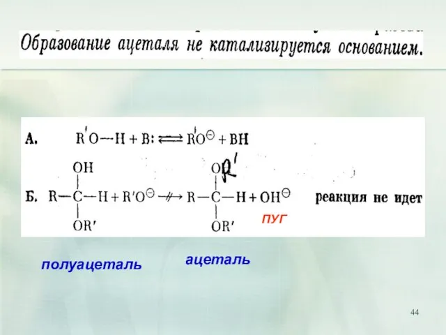 ацеталь полуацеталь ПУГ