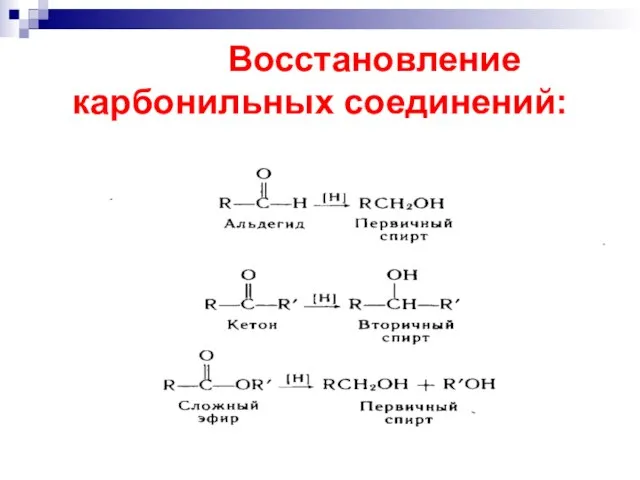 Восстановление карбонильных соединений: