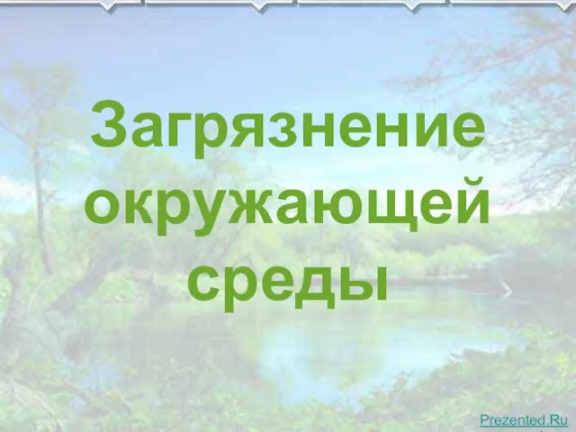 Презентация на тему Загрязнение окружающей среды