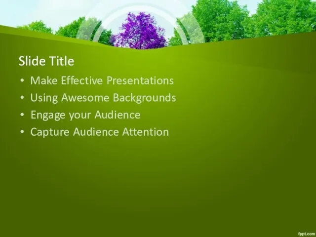 Slide Title Make Effective Presentations Using Awesome Backgrounds Engage your Audience Capture Audience Attention