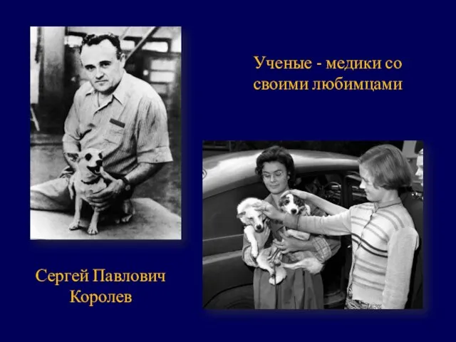 Сергей Павлович Королев Ученые - медики со своими любимцами