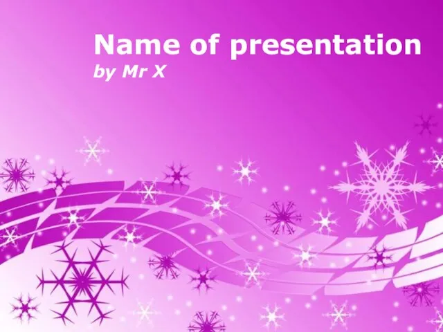 Шаблон для презентации Фиолетовый снег