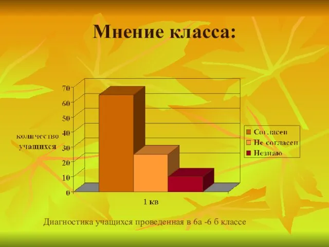 Мнение класса: Диагностика учащихся проведенная в 6а -6 б классе