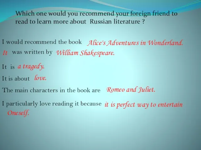 Which one would you recommend your foreign friend to read to learn