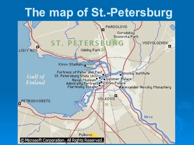 The map of St.-Petersburg