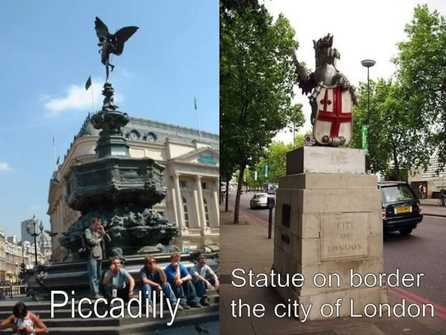 Piccadilly Statue on border the city of London