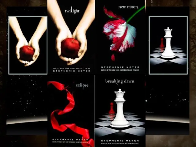 Contest Twilight saga film consists of 4 parts: Twilight New Moon Eclipse Breaking dawn