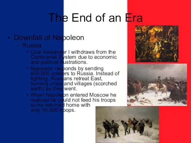 The End of an Era Downfall of Napoleon Russia Czar Alexander I