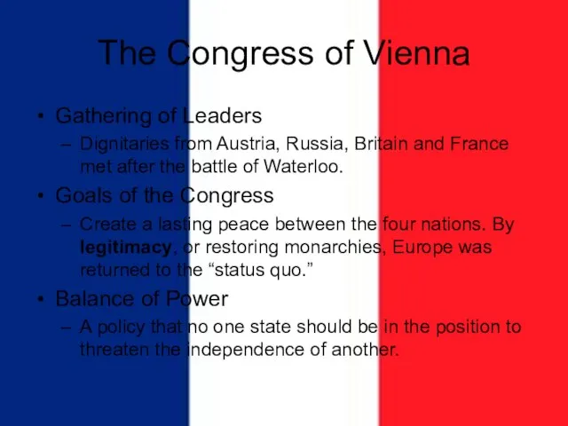 The Congress of Vienna Gathering of Leaders Dignitaries from Austria, Russia, Britain