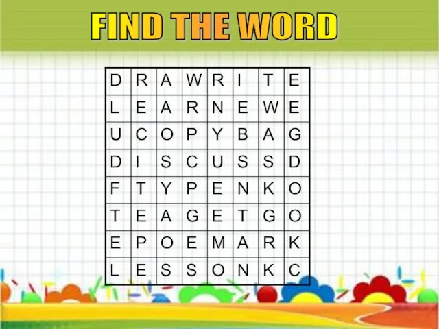 FIND THE WORD
