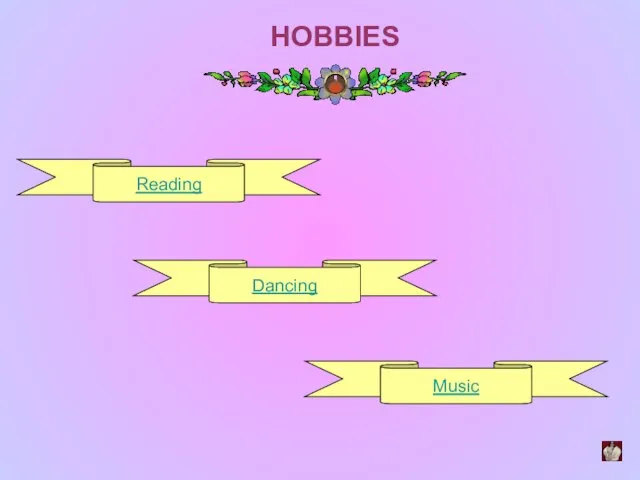 HOBBIES Reading Dancing Music