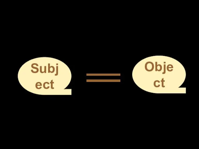 Why? Subject Object