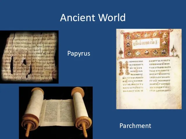 Ancient World Papyrus Parchment