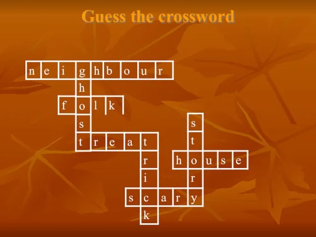 Guess the crossword
