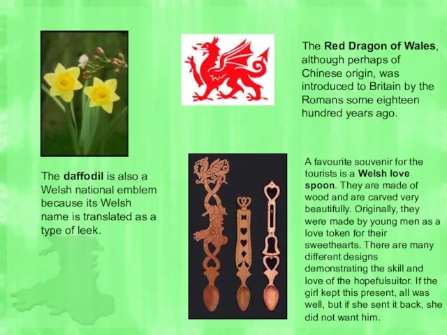 The daffodil is also a Welsh national emblem because its Welsh name
