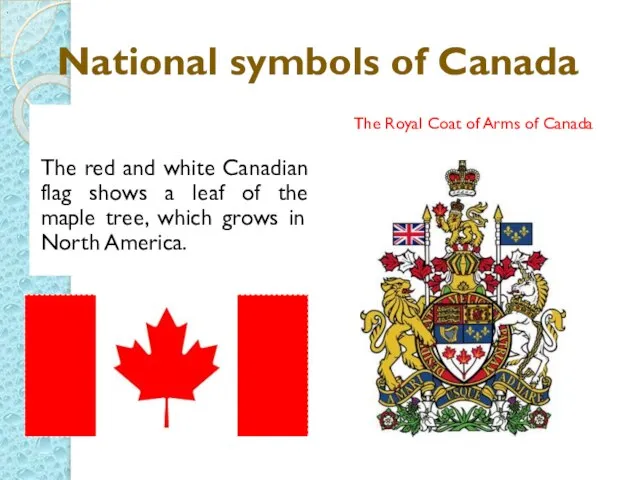 National symbols of Canada The red and white Canadian flag shows a