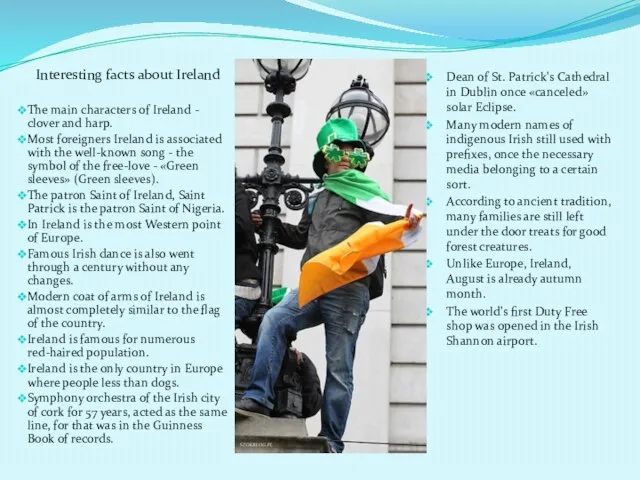 Interesting facts about Ireland The main characters of Ireland - clover and