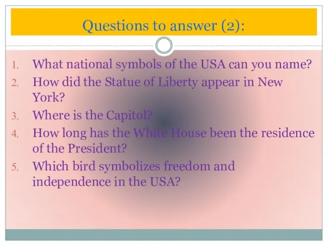 What national symbols of the USA can you name? How did the