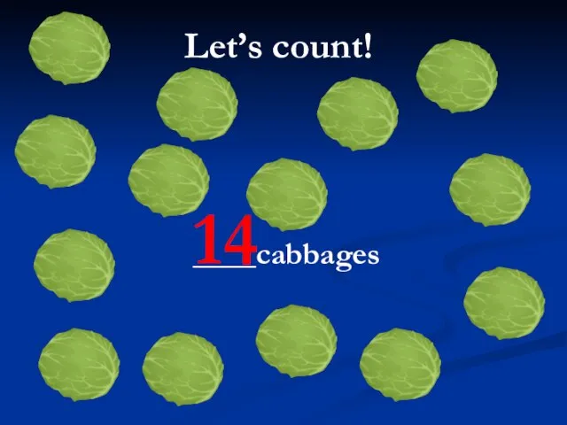 Let’s count! ____cabbages 14