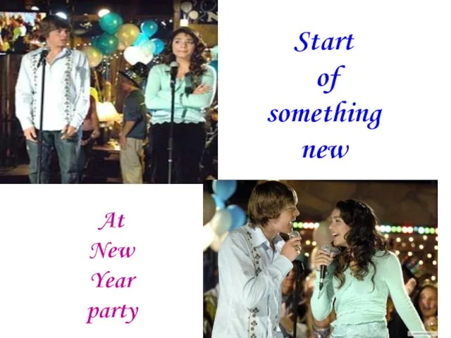 Start of something new At New Year party