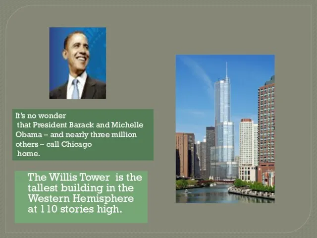 The Willis Tower is the tallest building in the Western Hemisphere at