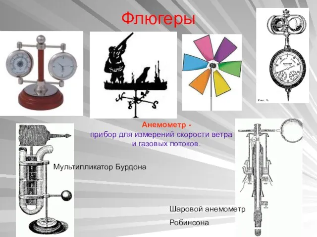 Флюгеры Шаровой анемометр Робинсона Мультипликатор Бурдона Анемометр - прибор для измерений скорости ветра и газовых потоков.