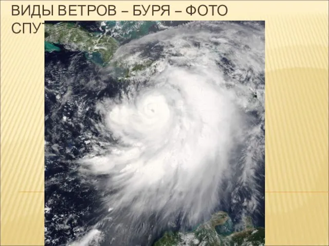 ВИДЫ ВЕТРОВ – БУРЯ – ФОТО СПУТНИКА